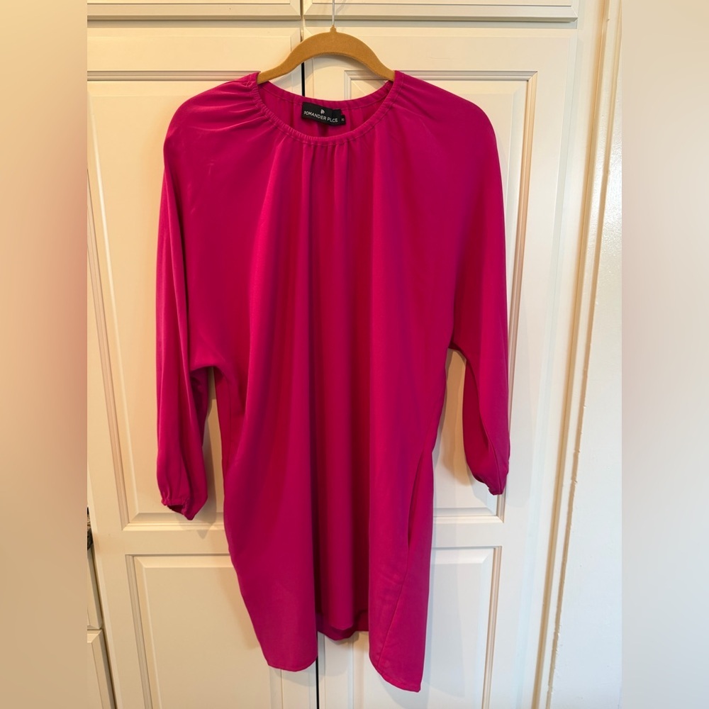 Pomander Place by Tuckernuck Pink Eliza Dress Long Sleeve Mini Length Size XS - Picture 2 of 8